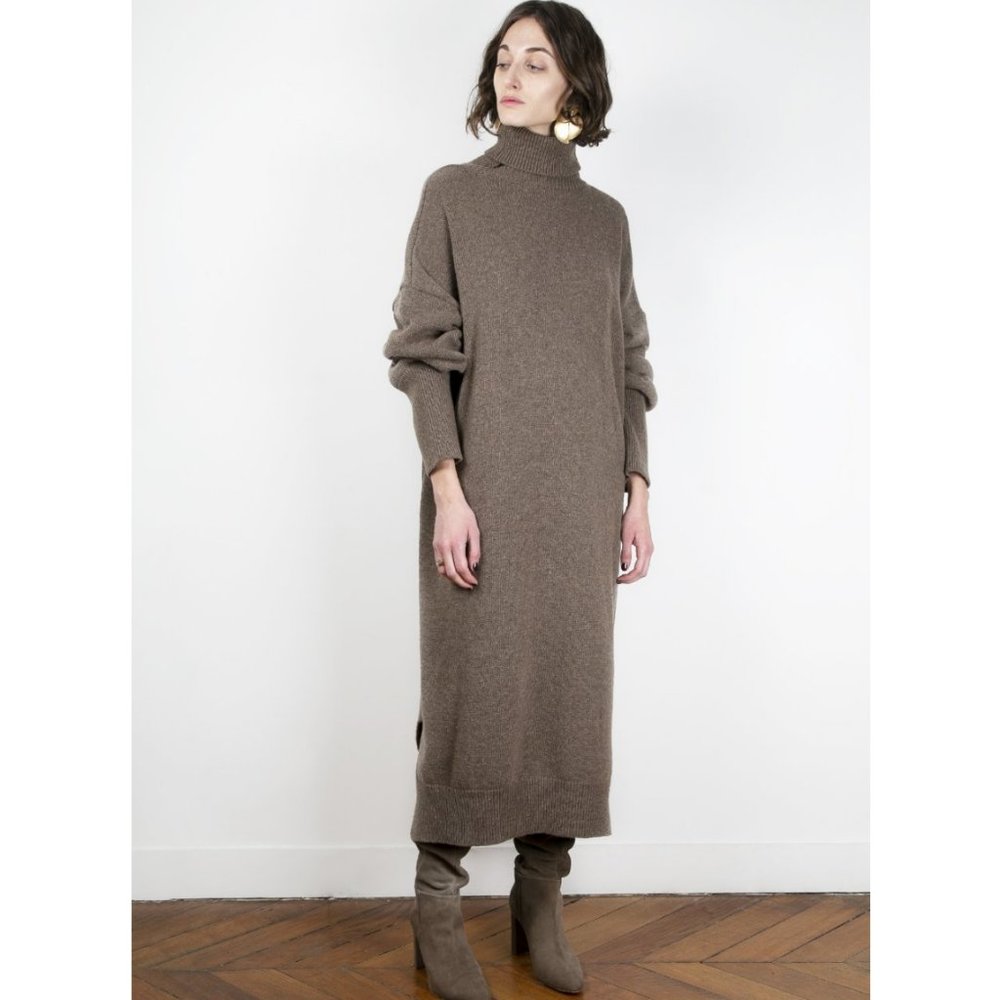 Frankie Shop Oatmeal Sweater Dress Wool